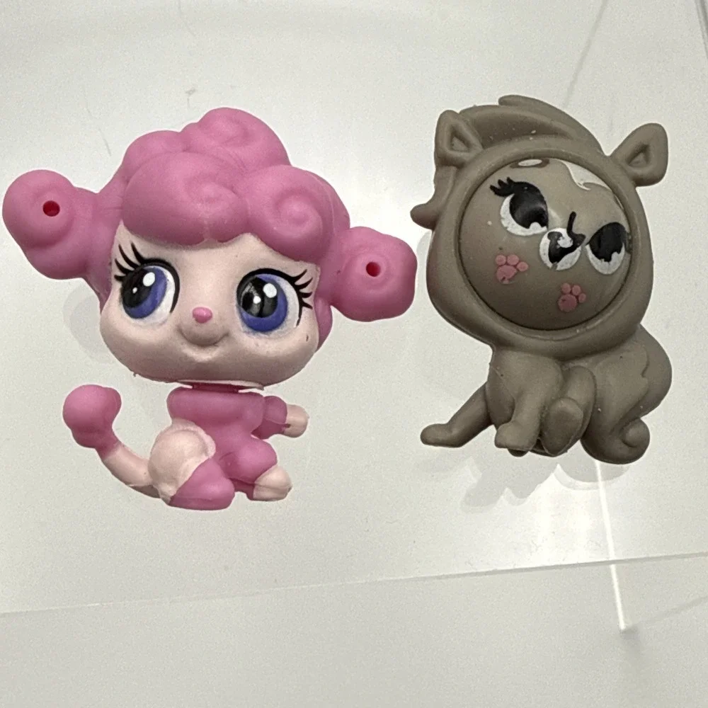 Littlest Pet Shop Mini LPS Figures Lot Of 7 Galaxy Pet Rolleroo Hamster Bunnyton
